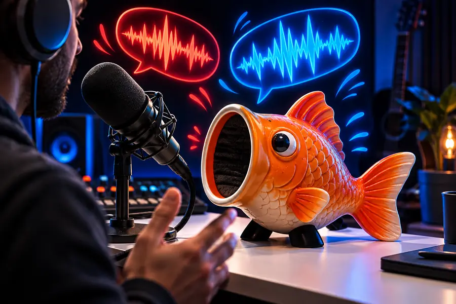 オンラインで声を変える手順に添えるイラスト