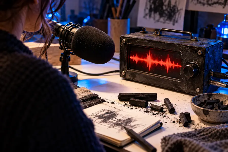 Illustrative image representing an unedited voice recording